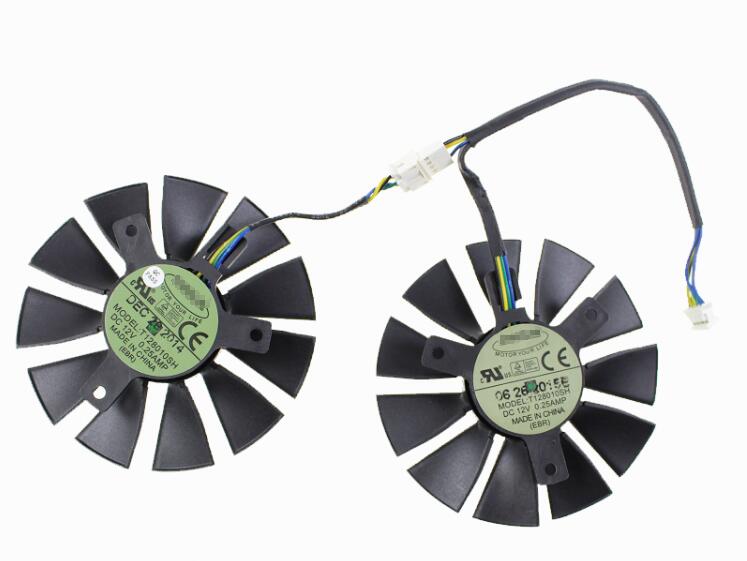 New ASUS STRIX GTX960 GTX950 GTX750Ti R9 370 EVERFLOW T128010SH GPU Graphics Card Video Cooling Fan