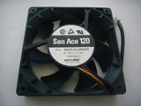 Sanyo Denki 9GH1212M406 040506P DC12V 0.13A 12025 120mm 12CM  120x120x25mm 3Pin 3Wire Cooling Fan