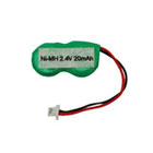 2.4V 20mAh (2 Cells) Rechargeable Ni-MH Battery