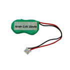 2.4V 20mAh (2 Cells) Rechargeable Ni-MH Battery