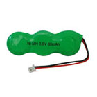 3.6V 80mAh (3 Cells) Rechargeable Ni-MH Battery