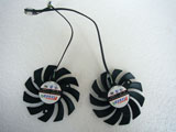 Sapphire R9 270X R9 280 FD7010H12S DC12V 0.35A 4Pin 7Wire Graphics Cooling Fan