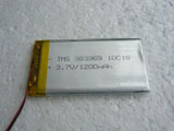 3.7V 1200mAh 0383969P HxWxL Lipo Lithium Polymer Rechargeable Battery