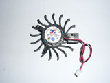 SAPPHIRE RADEON HDG4670 HD4650 ARX FW1253-A1042A DC12V 0.25A 52mm 52x52x11mm 2Pin 2Wire Graphics Cooling Fan