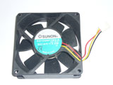 SUNON KD1208PTBX A DC24V 3.2W 8025 8CM 80mm 80x80x25mm 3Wire 3Pin Cooling Fan