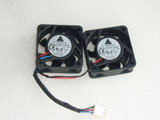 DELTA ELECTRONICS AUB0412MB-S40V DC12V 0.13A 4015 2*40X40X15MM 3pin Cooling Fan