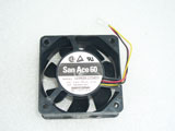 Sanyo Denki San Ace 60 109R0612S409 DC12V 0.17A 6025 6CM 60mm 60X60X25mm 3Pin 3Wire Swticher Square Cooling Fan