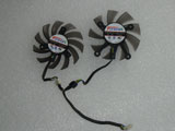 ASUS EAH5830 EAH5850 GTS450 FD8015U12S FD7010H12S Video Graphics Card 5Pin Dual Cooling Fan