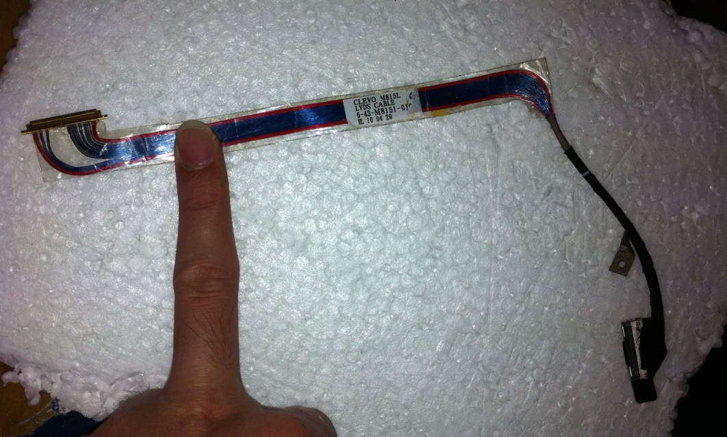 CLEVO M815L 6-43-M8151-010 LED LCD Screen LVDS VIDEO FLEX Ribbon Cable