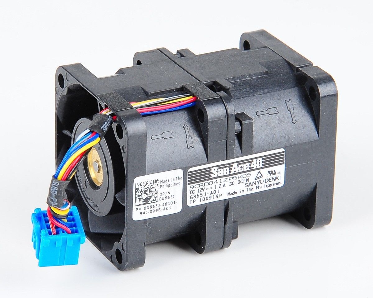 Dell PowerEdge R410 San Ace 40 9CRD0412P5K05 0G865J G865J G865J-A01 0G435M 30.0CFM Server Cooling Fan