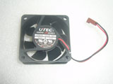 UTEC AT6025L-12H2B ND1 160mA 12VDC 6025 6CM 60mm 60X60X25mm 2Pin Cooling Fan