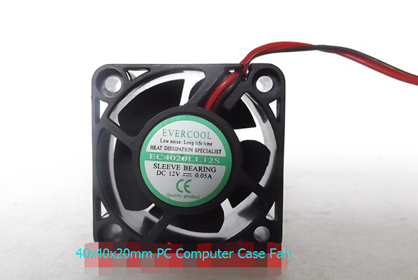 EVERCOOL EC4020LL12S 12V 0.05A 40MM PC Computer Chassis Case 2pin Cooling Fan