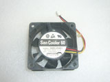 SANYO DENKI 9A0612H401 DC12V 0.11A 6025 6CM 60mm 60x60x25mm 3pin Cooling Fan