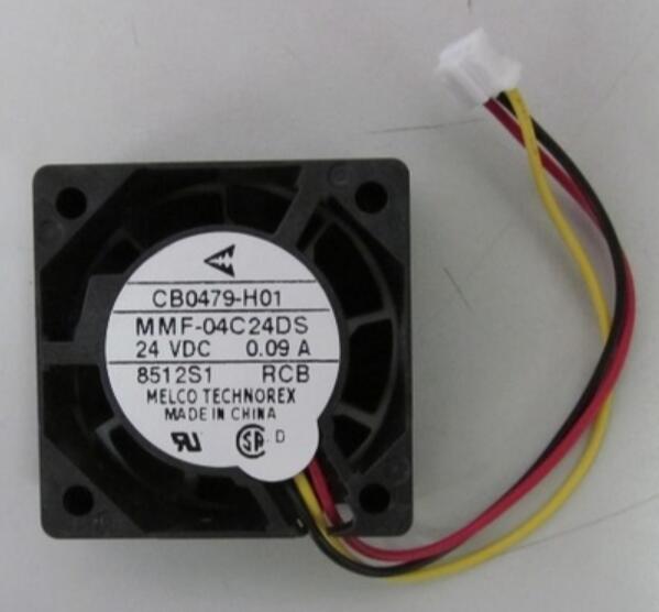 Mitsubishi MR-J3 MELCO TECHNOREX CB0479-H01 MMF-04C24DS RCB DC24V 0.09A 40*15mm 3Pin Driver Cooling Fan