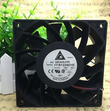 DELTA FFB1224EHE F00 DC24V 1.50A 12038 120mm 12CM 120*120*38mm 120x38mm 3Pin 3Wire Cooling Fan