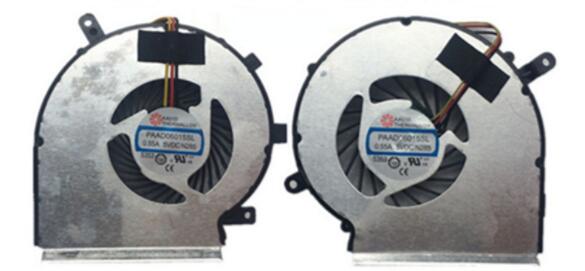 Set of 2pcs Genuine New MSI GE62 GE72 GL62 GL72 PE60 PE70 AAVID PAAD06015SL N302 CPU + GPU Cooling Fan