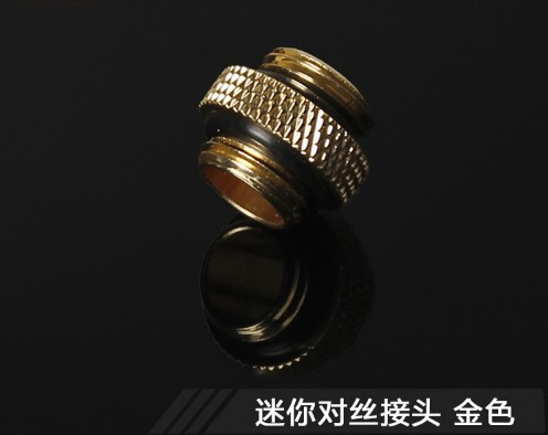 New G1 / 4-Threaded Mini Gold color Double Threaded Coupling Standard Rotating Butt