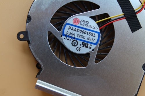 Genuine New MSI GE62 GE72 GL62 GL72 PE60 PE70 AAVID PAAD06015SL N317 0.55A DC5V 3Pin 3Wire GPU Cooling Fan