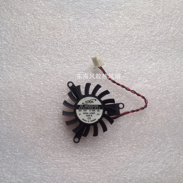 ADDA AD0412HB-KC0 AD0412HB KC0 DC12V 0.10A Pitch:40mm 4CM 2Wire 2Pin Video Graphics Card Display GPU Cooling Fan