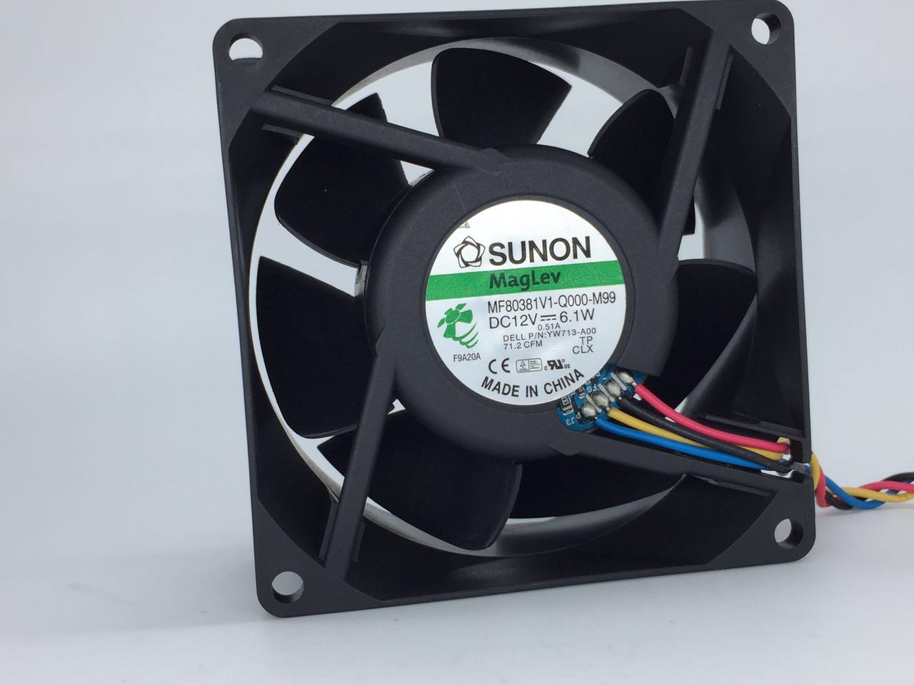 SUNON MF80381V1-Q000-M99 DC12V 6.1W 8038 8CM 80mm 80x80x38mm 5Pin 4Wire Cooling Fan