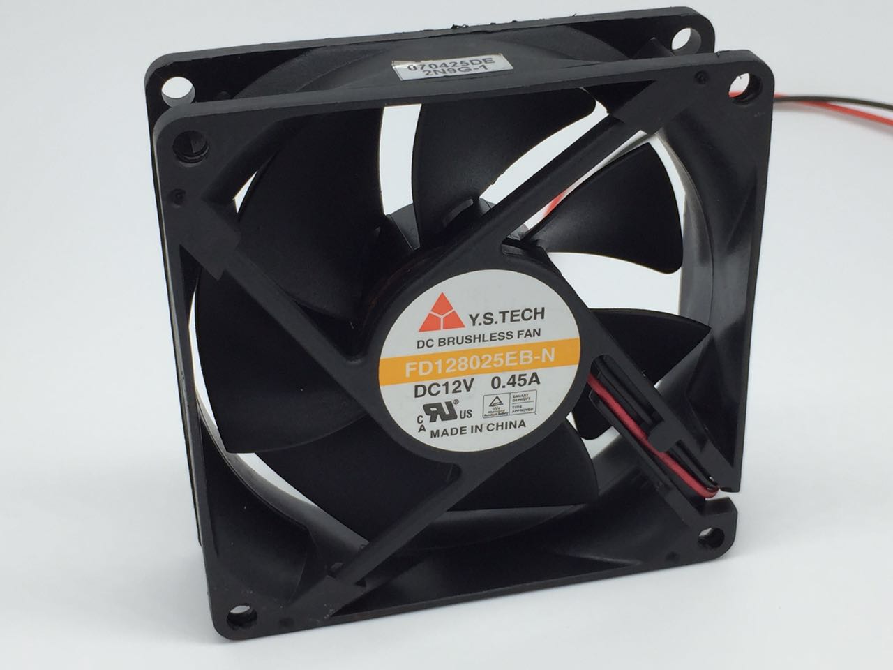 Y.S TECH FD128025EB-N DC12V 0.45A 8025 8CM 80MM 80x80x25mm 2Pin 2Wire Cooling Fan