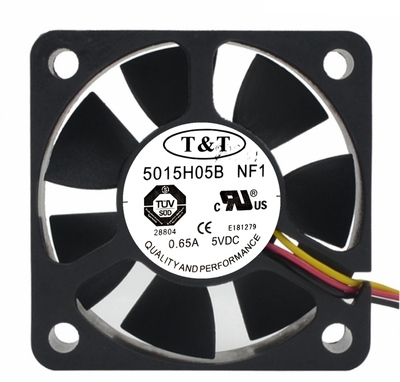 T＆T 5015H05B NF1 DC5V 0.65A 5015 5CM 50mm 50x50x15mm 3pin 3Wire Case Square Cooling Fan