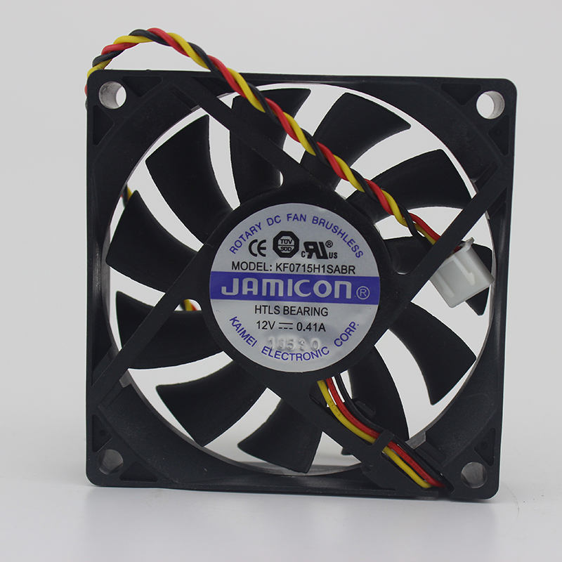 Santak UPS CASTLE C1K C2K C3K JAMICON KF0715H1SABR 12V 0.41A 3Pin 70x70x15mm 70mm Cooling Fan