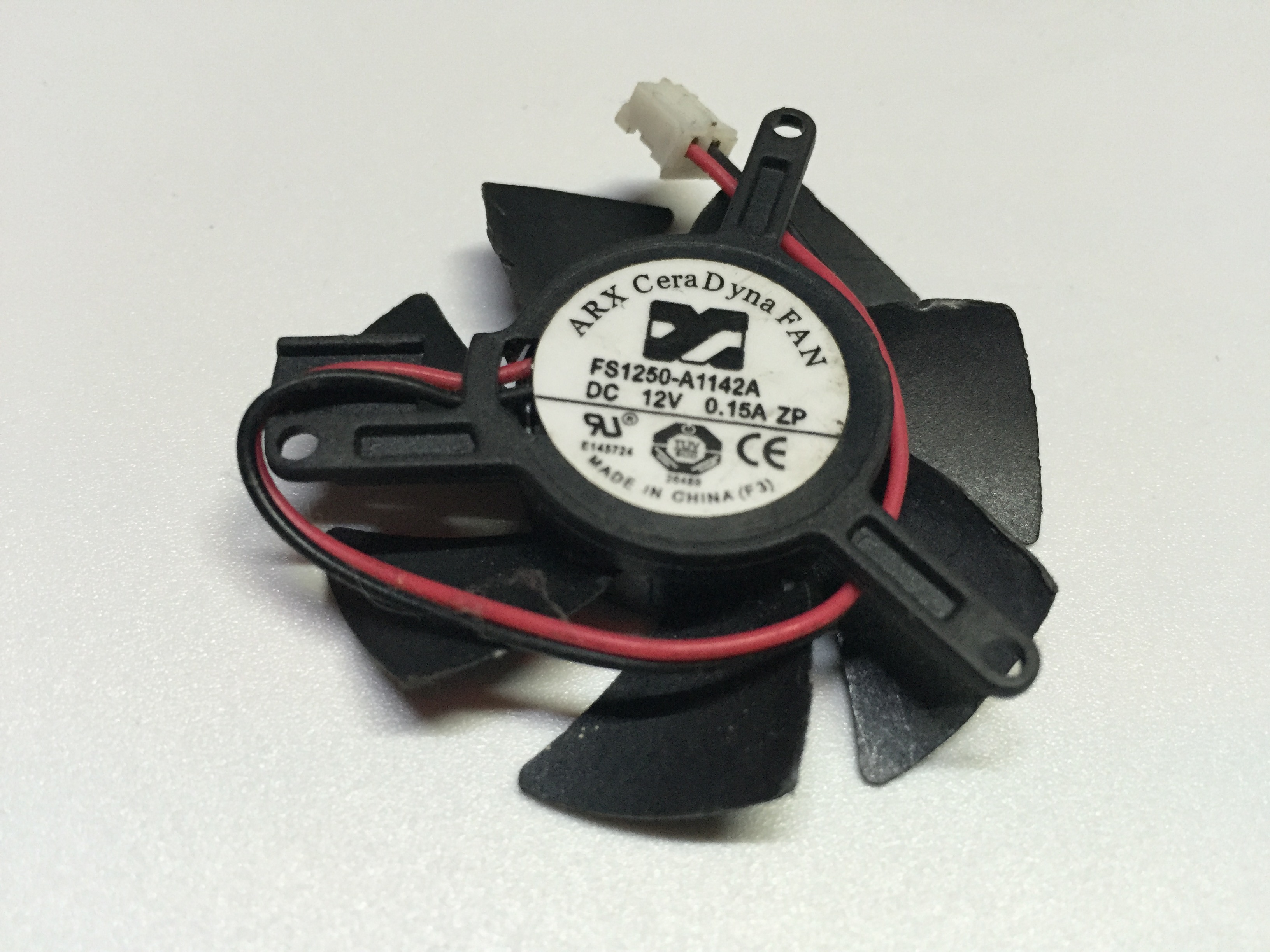 ARX FS1250-A1142A DC12V 0.15A 2Pin 2Wire Cooling Fan