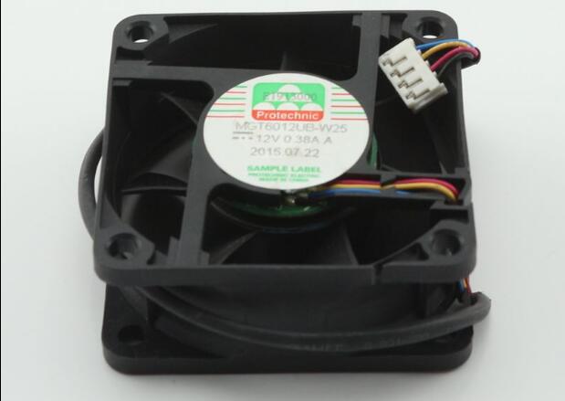 Protechnic MAGIC MGT6012UB-W25 Series A DC12V 0.38A 6025 60mm 60x60x25mm 4Pin Server Case Cooling Fan