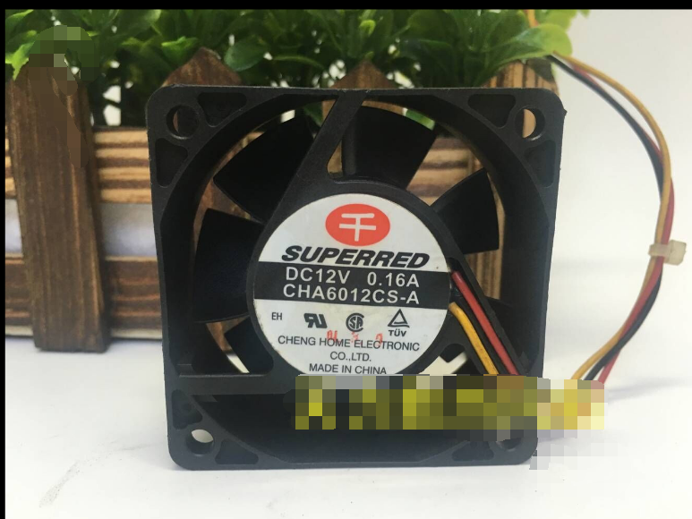 SUPERRED CHA6012CS-A 12V 0.16A 6025 6CM 60mm 60x60x25mm 3Wire 3Pin Cooling Fan