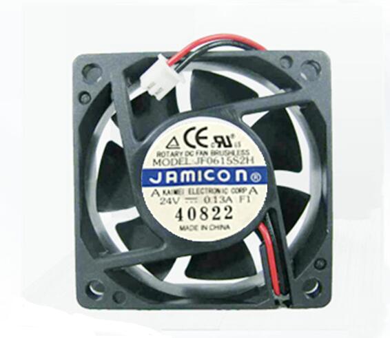 JAMICON JF0615S2H DC24V 0.13A 6015 6CM 60mm 60*60*15mm 2Pin Server Square Cooling Fan