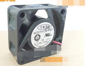 T&T 4020TH12B-PD1 4020TH12B DC12V 0.28A 4020 4CM 40mm 40X40X20mm 2pin 2Wire Chassis Case Cooling Fan