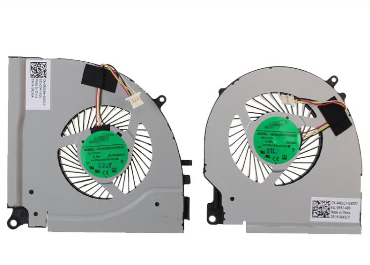 Set of 2 New DELL Inspiron I5 Ins15 7000 7557 7559 0RJX6N 04X5CY 00CWAM92 00AM9 FGLP FGLQ CPU+GPU Cooling Fan