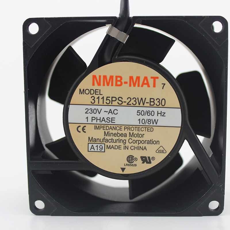 NMB-MAT 3115PS-23W-B30 A19 8038 8CM 80MM 80*80*38MM AC230V 50/60HZ 10/8W Cooling Fan