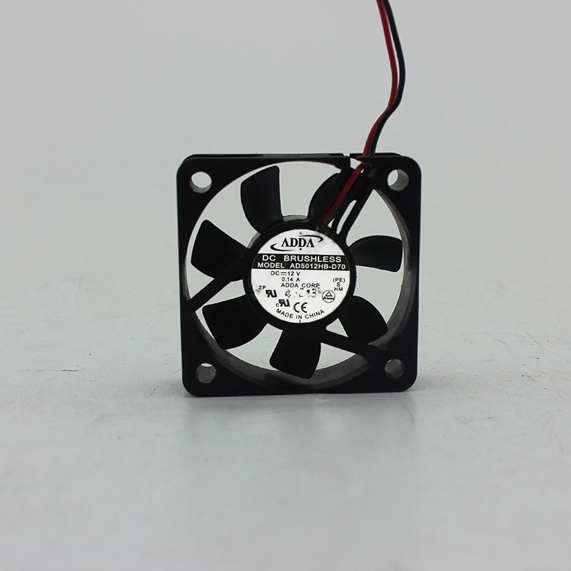 ADDA AD5012HB-D70 DC12V 0.14A 5015 5cm 50mm 50*50*15mm 2Wire 2Pin Cooling Fan