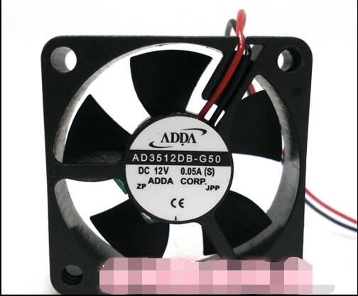 ADDA AD3512DB-G50 S DC12V 0.05A 3510 3.5CM 35MM 30*30*10mm 2Wire 2Pin Cooling Fan