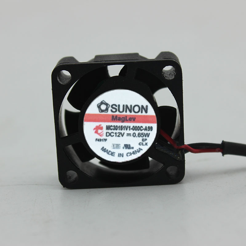 SUNON MC30151V1-000C-A99 DC12V 0.65W 3015 3CM 30mm 30*30*15MM 2Wire 2Pin Cooling Fan