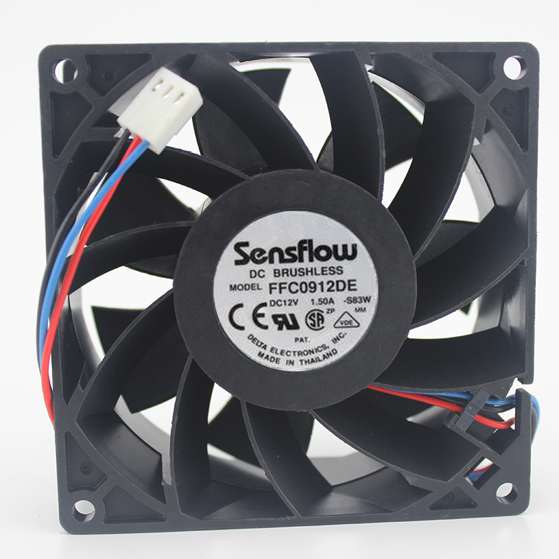 Delta FFC0912DE S83W DC12V 1.50W 9038 9CM 90MM 90*90*38MM 3Wire 3Pin Cooling Fan