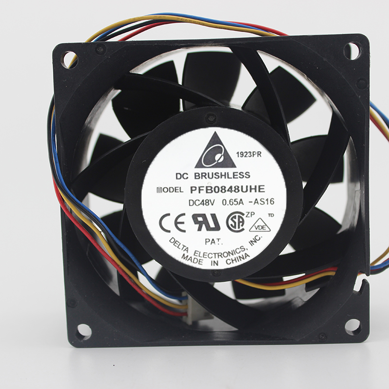 Delta PFB0848UHE AS16 DC48V 0.65A 8038 8CM 80MM 80*80*38MM 4Pin 4Wire Cooling Fan