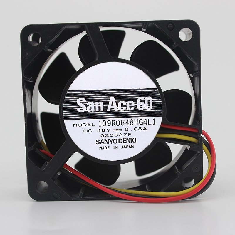 Sanyo 109R0648HG4L1 DC0.48V 0.08A 6025 6CM 60MM 60*60*25MM 3Wire 3Pin Cooling Fan