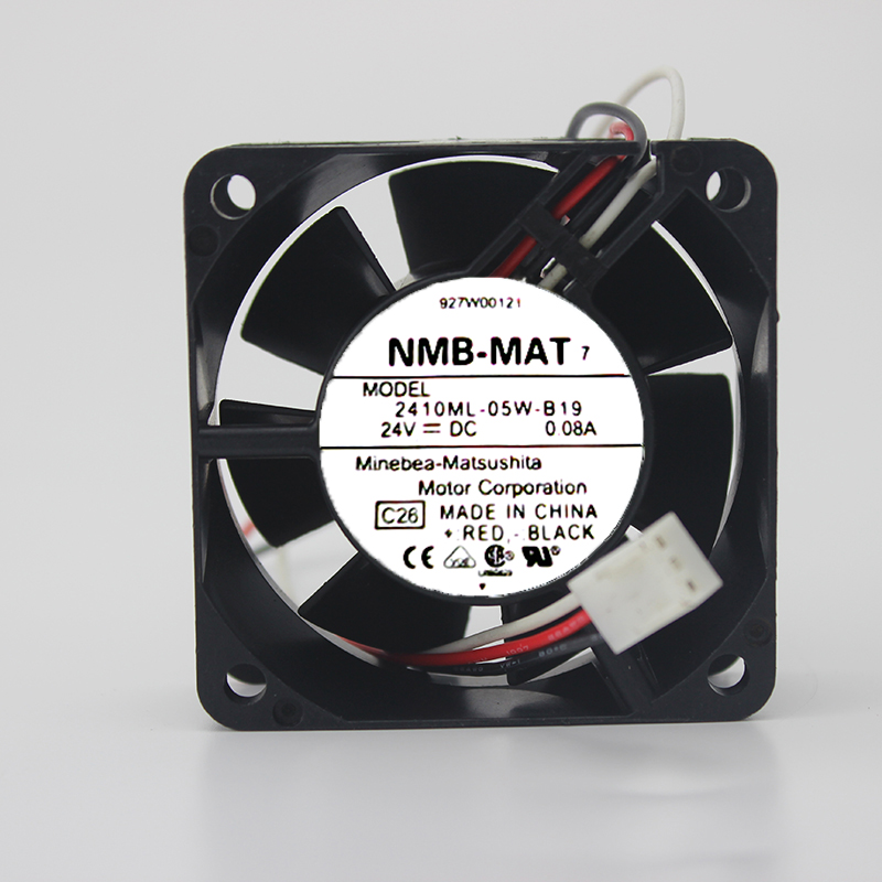 NMB 2410ML-05W-B19 C16 DC24V 0.08A 6025 6CM 60MM 60*60*25MM 3Wire 3Pin Cooling Fan