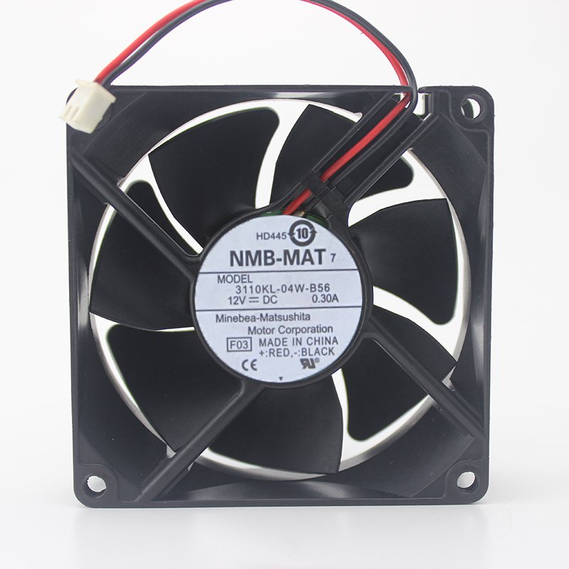 NMB 3110KL-04W-B56 DC12V 0.30A 8025 8CM 80MM 80*80*25MM 2Wire 2Pin Cooling Fan