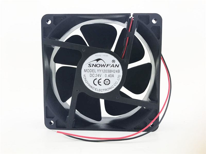 SNOWFAN YY12038H24B 12038 12CM 120MM 120*120*38MM DC24V 0.40A 12CM 2Wire 2Pin Cooling Fan