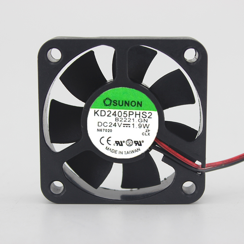 SUNON KD2405PHS2 B2221.GN DC24V 1.9W 5015 5CM 50MM 50*50*15MM 2Wire 2Pin Cooling Fan