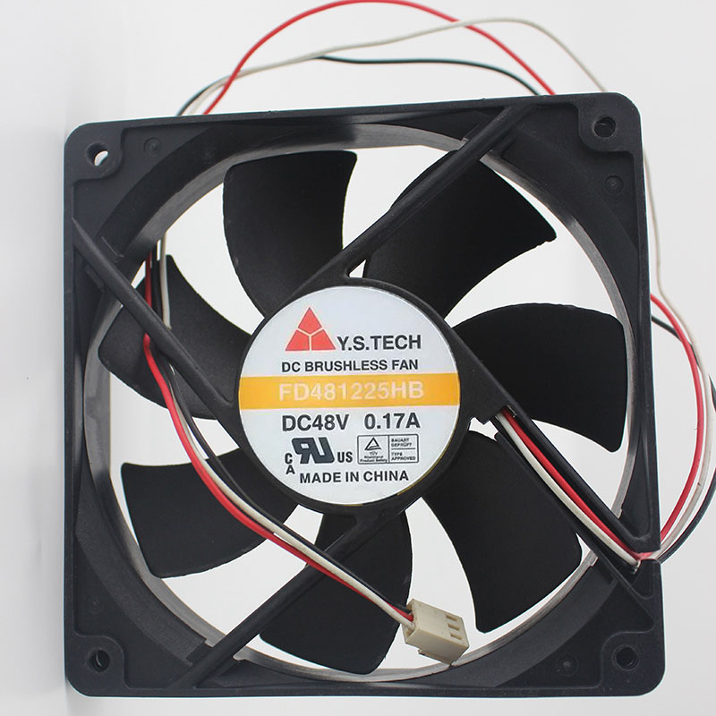 Y.S TECH FD481225HB 12025 12CM 120MM 120*120*25MM DC12CM 48V 0.17A 3Pin 3Wire server Cooling Fan