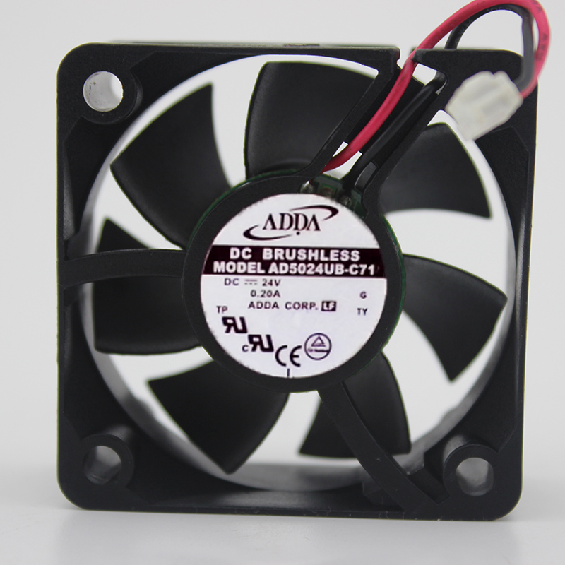 ADDA AD5024UB-C71 DC24V 0.20A 5020 5CM 50MM 50*50*20MM 2Wire 2Pin Cooling Fan