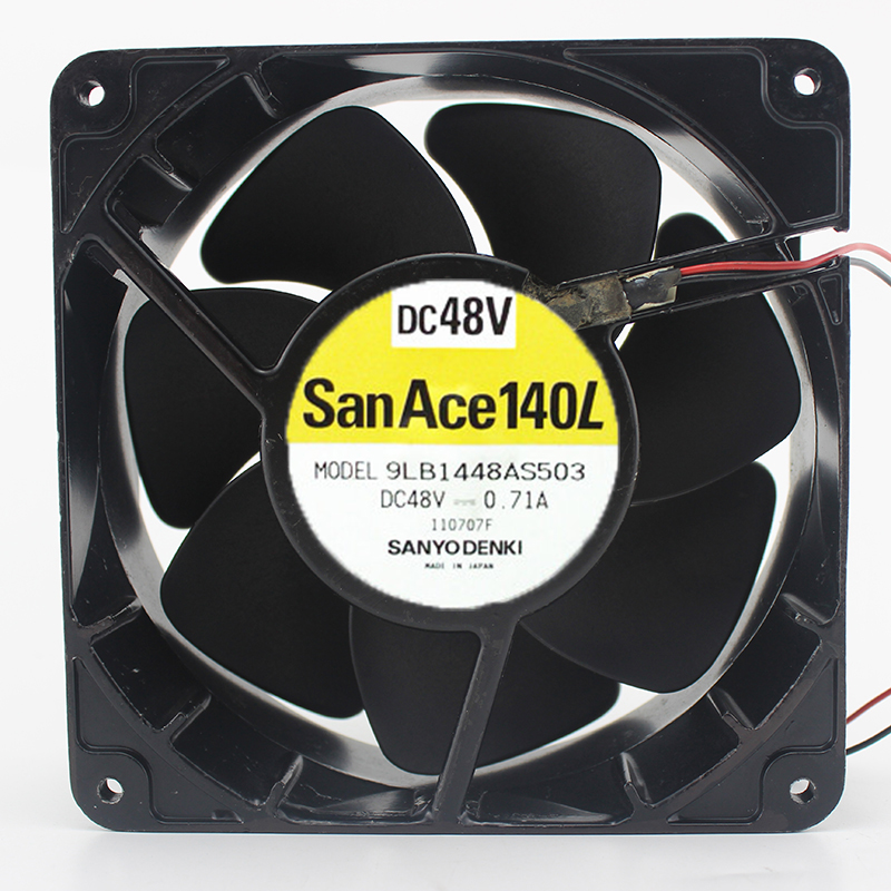 SANYO 9LB1448AS503 DC48V 0.71A 14050 14CM 140MM 140*140*50mm 2Wire Cooling Fan
