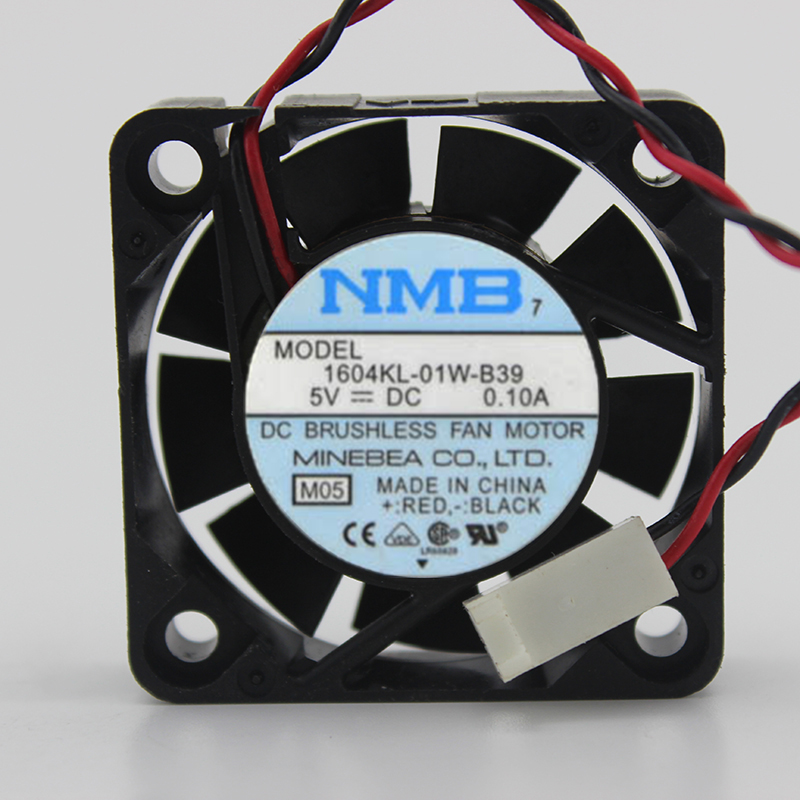NMB 1604KL-01W-B39 M05 DC5V 0.10A 4010 4CM 40MM 40*40*10mm 2Pin 2Wire Cooling Fan