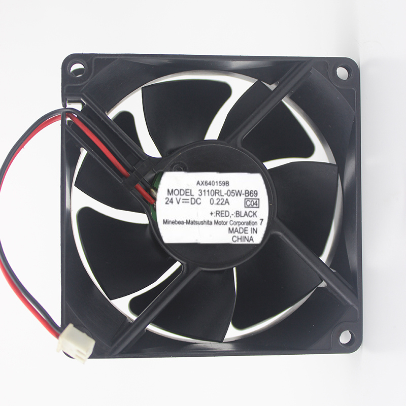 NMB 3110RL-05W-B69 DC24V 0.22A FX150SF 8025 8CM 80mm 80*80*25mm 2Wire 2Pin Cooling Fan