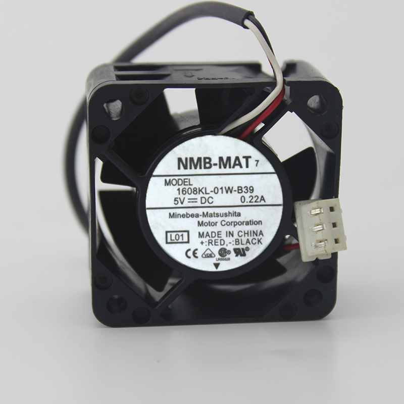 NMB 1608KL-01W-B39 DC5V 0.22A 4020 4CM 40mm 40*40*20mm 3Wire 3Pin Cooing Fan